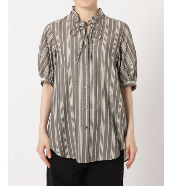 JOURNAL STANDARD「《追加予約》ボイルストライプフリル襟ブラウス」|シャツ・ブラウス|