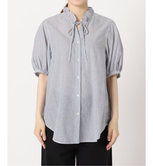 JOURNAL STANDARD「《追加予約》ボイルストライプフリル襟ブラウス」|シャツ・ブラウス|