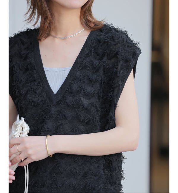 JOURNAL STANDARD relume「《追加予約 / 新色》フリンジベスト」|ベスト・ジレ|ブラック