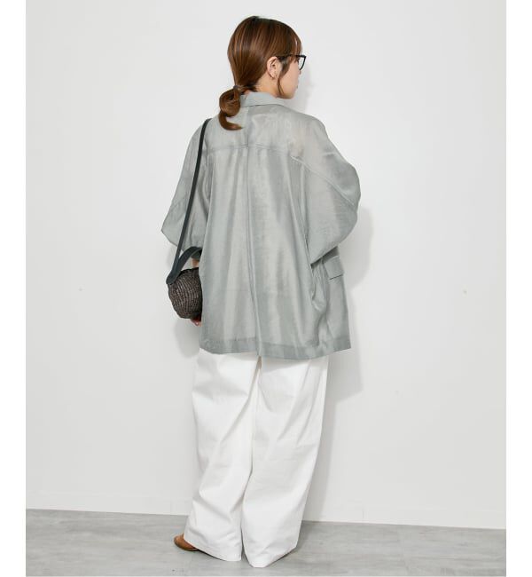 journal standard L'essage「《予約》シアーストライプ/無地ドルマンジャケット」|テーラードジャケット|