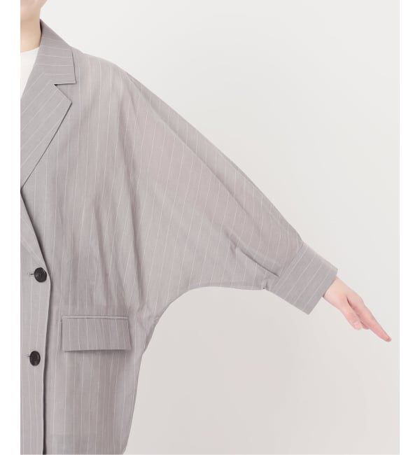 journal standard L'essage「《予約》シアーストライプ/無地ドルマンジャケット」|テーラードジャケット|
