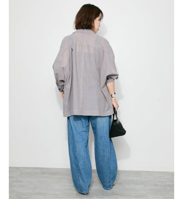 journal standard L'essage「《予約》シアーストライプ/無地ドルマンジャケット」|テーラードジャケット|