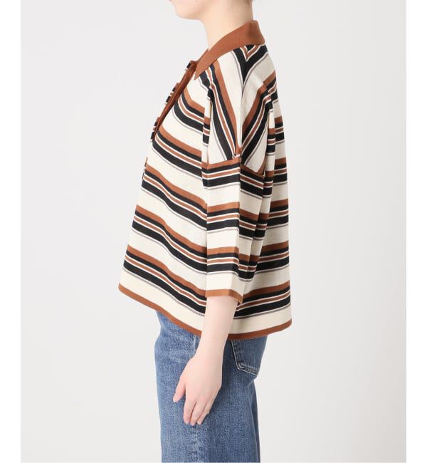 journal standard L'essage「《予約》ボーダー襟つきニット」|ニット・セーター|