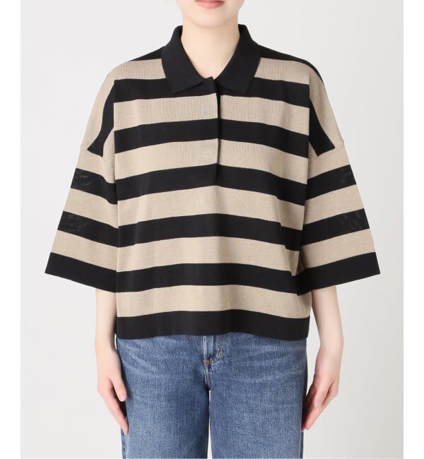 journal standard L'essage「《予約》ボーダー襟つきニット」|ニット・セーター|