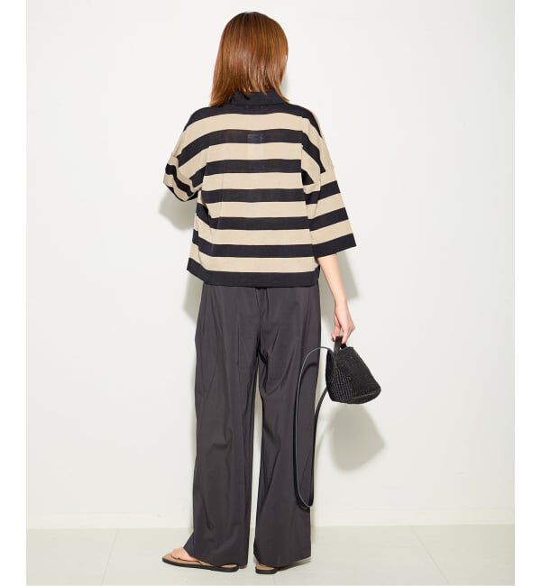 journal standard L'essage「《予約》ボーダー襟つきニット」|ニット・セーター|