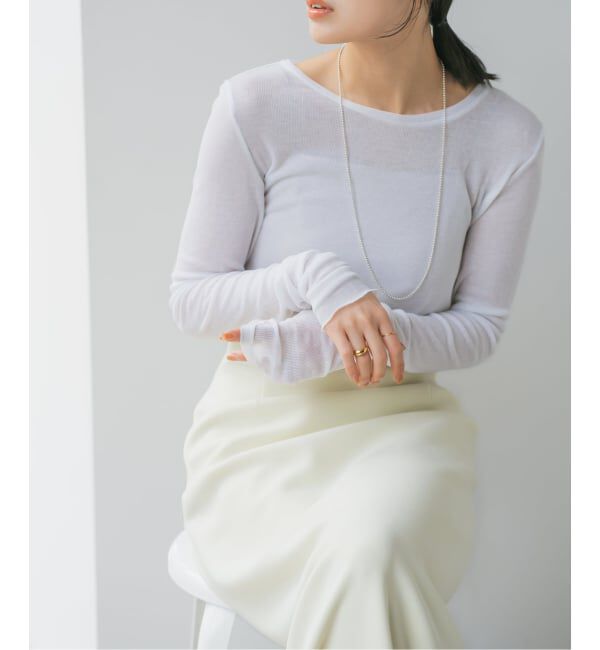 NOBLE「《追加3》シアーテレコロングスリーブプルオーバー」|Tシャツ・カットソー|