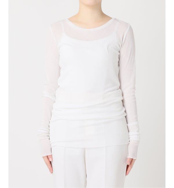 NOBLE「《追加3》シアーテレコロングスリーブプルオーバー」|Tシャツ・カットソー|