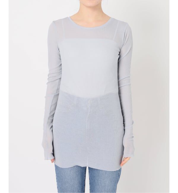 NOBLE「《追加3》シアーテレコロングスリーブプルオーバー」|Tシャツ・カットソー|