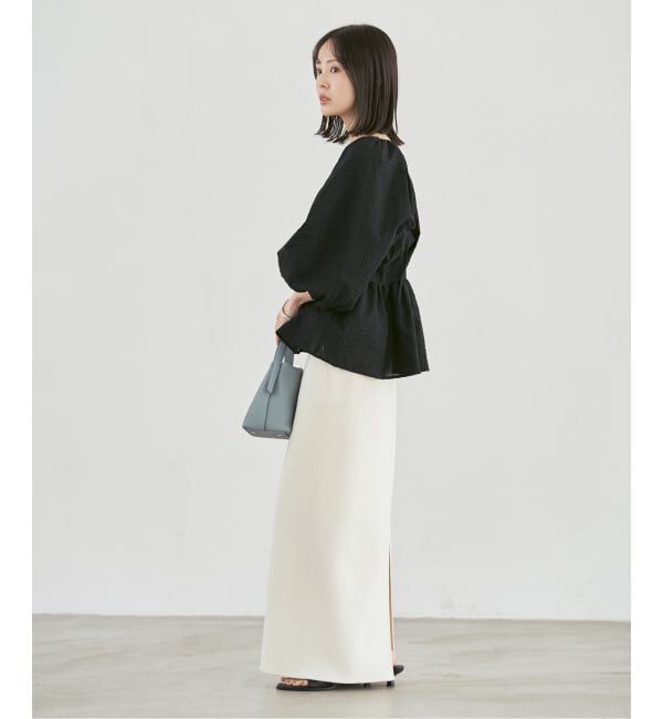NOBLE「《予約》オーガンジーリップルラグランブラウス」|シャツ・ブラウス|