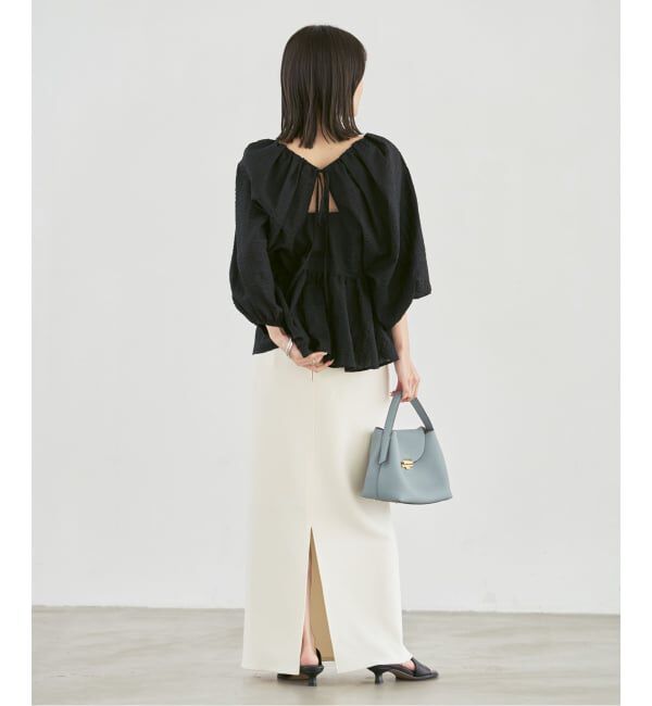 NOBLE「《予約》オーガンジーリップルラグランブラウス」|シャツ・ブラウス|