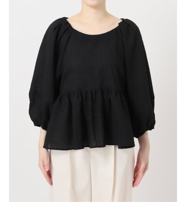 NOBLE「《予約》オーガンジーリップルラグランブラウス」|シャツ・ブラウス|