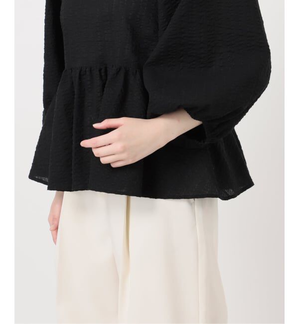 NOBLE「《予約》オーガンジーリップルラグランブラウス」|シャツ・ブラウス|
