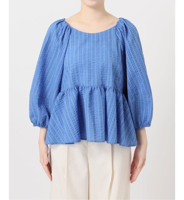 NOBLE「《予約》オーガンジーリップルラグランブラウス」|シャツ・ブラウス|