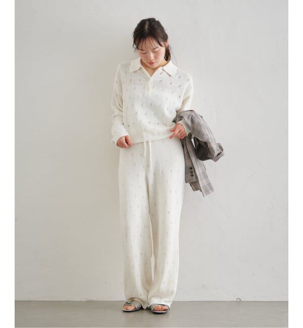 U by SPICK&SPAN「柄編みニットロングパンツ」|その他|