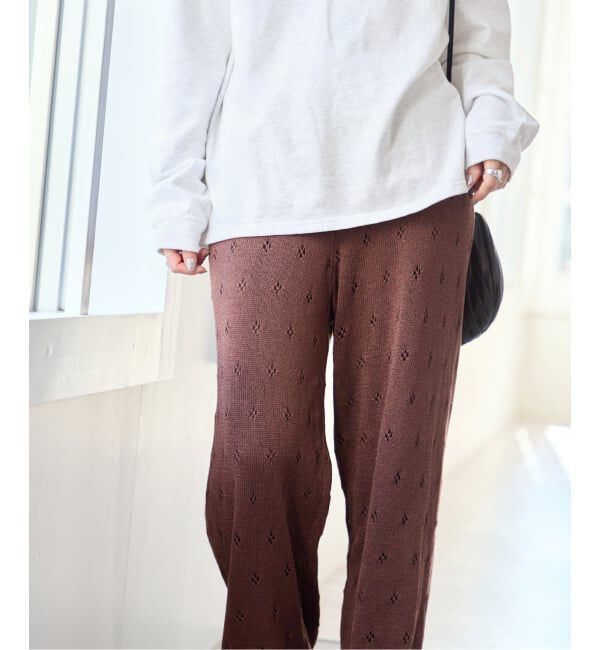 U by SPICK&SPAN「柄編みニットロングパンツ」|その他|