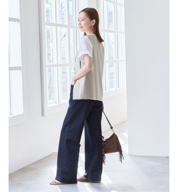 U by SPICK&SPAN「《予約》リネンライクウォッシャブルベスト」|その他|