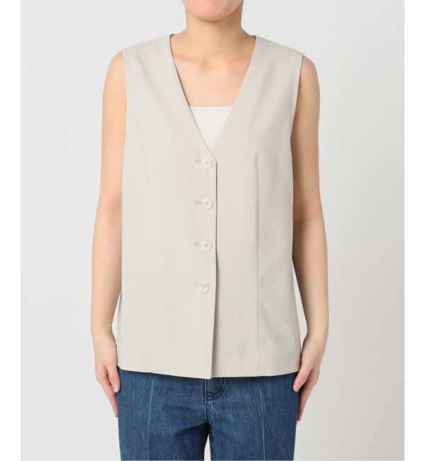 U by SPICK&SPAN「《予約》リネンライクウォッシャブルベスト」|その他|