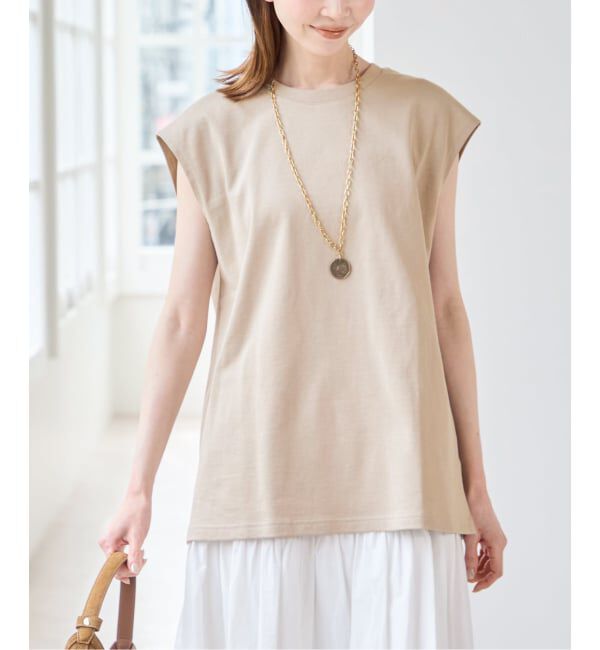 U by SPICK&SPAN「《予約》サイドスリットノースリーブ」|Tシャツ・カットソー|