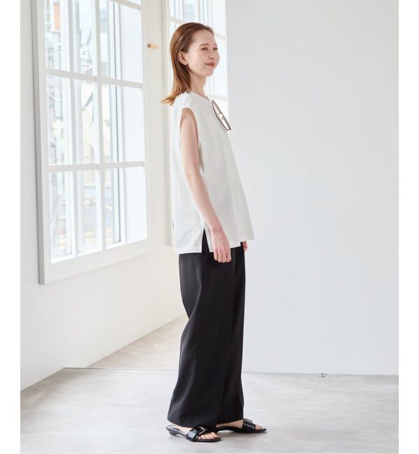 U by SPICK&SPAN「《予約》サイドスリットノースリーブ」|Tシャツ・カットソー|