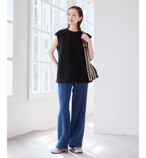 U by SPICK&SPAN「《予約》サイドスリットノースリーブ」|Tシャツ・カットソー|