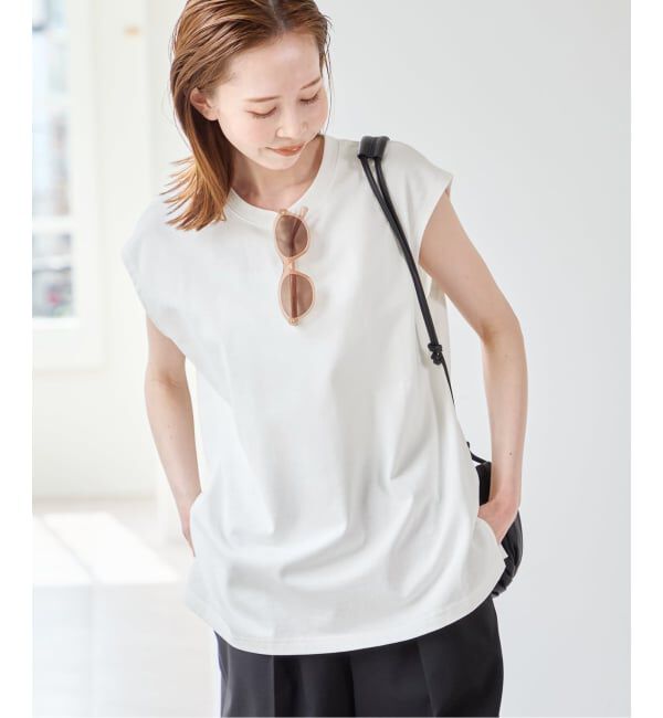 U by SPICK&SPAN「《予約》サイドスリットノースリーブ」|Tシャツ・カットソー|