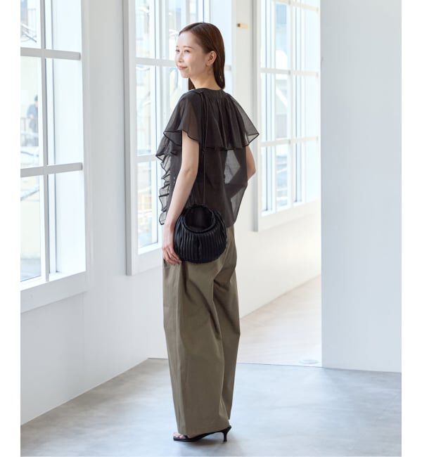 U by SPICK&SPAN「《予約》フロントリボンラッフルブラウス」|シャツ・ブラウス|