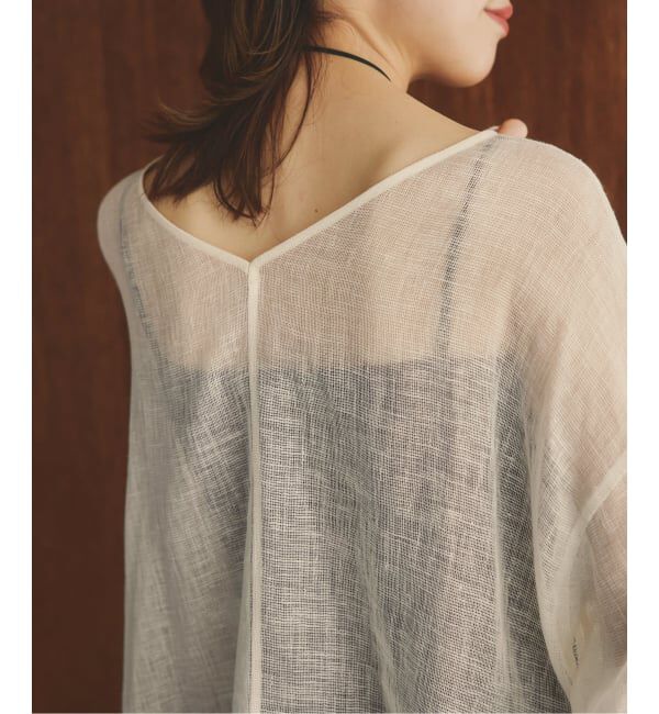 Spick and Span「《新色有り / 追加予約》メッシュリネンルーズプルオーバー」|シャツ・ブラウス|