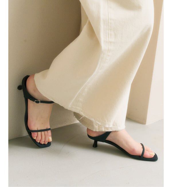  「《予約》3.5cmWストラップサンダル」|サンダル|ブラック C
