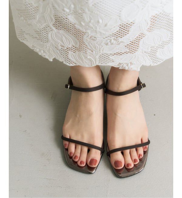  「《予約》3.5cmWストラップサンダル」|サンダル|ブラウン