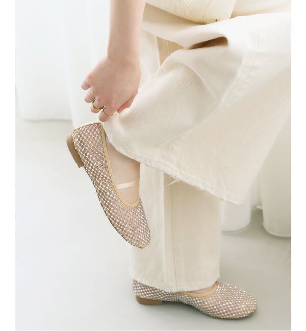  「《追加予約》ビジューネットメリージェーン」|その他|ベージュ B