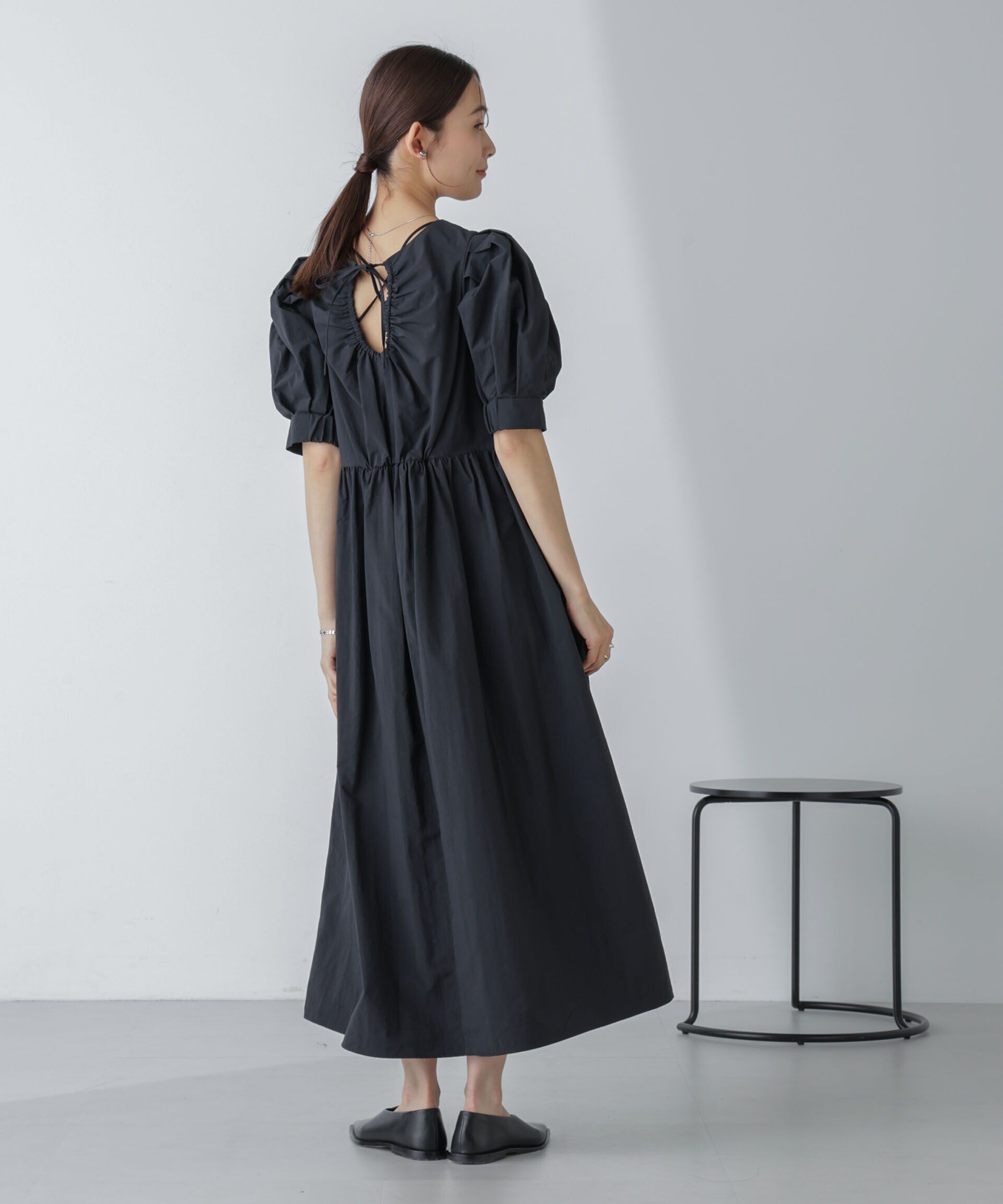 nano･universe「「星玲奈&times;NANO universe」タックスリーブタスランマキシワンピース」|ワンピース|