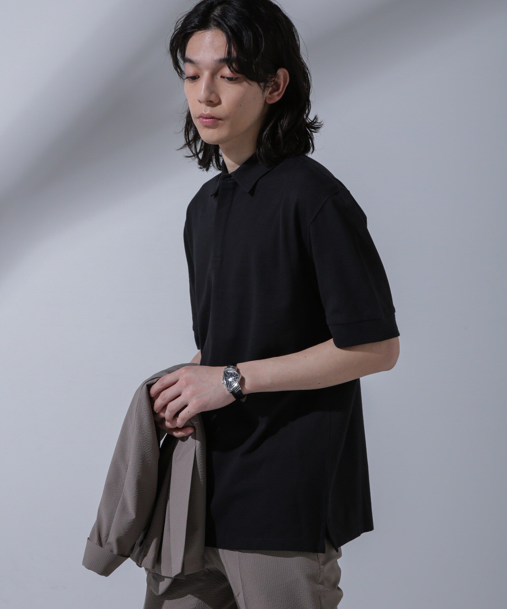 nano･universe「Anti Soaked(R) 汗染み防止 比翼ポロシャツ」|Tシャツ・カットソー|