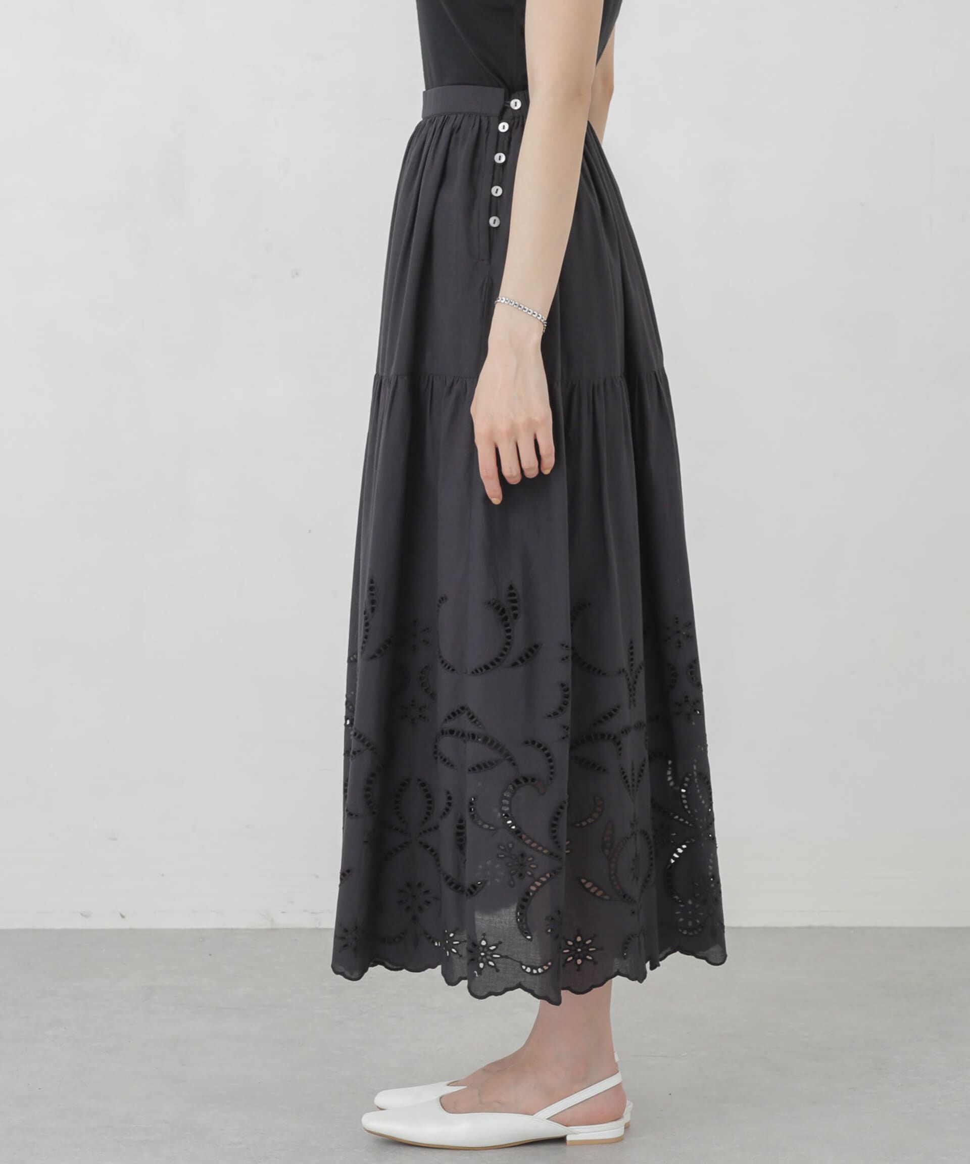 nano･universe「インドシフリー刺繍スカート」|スカート|