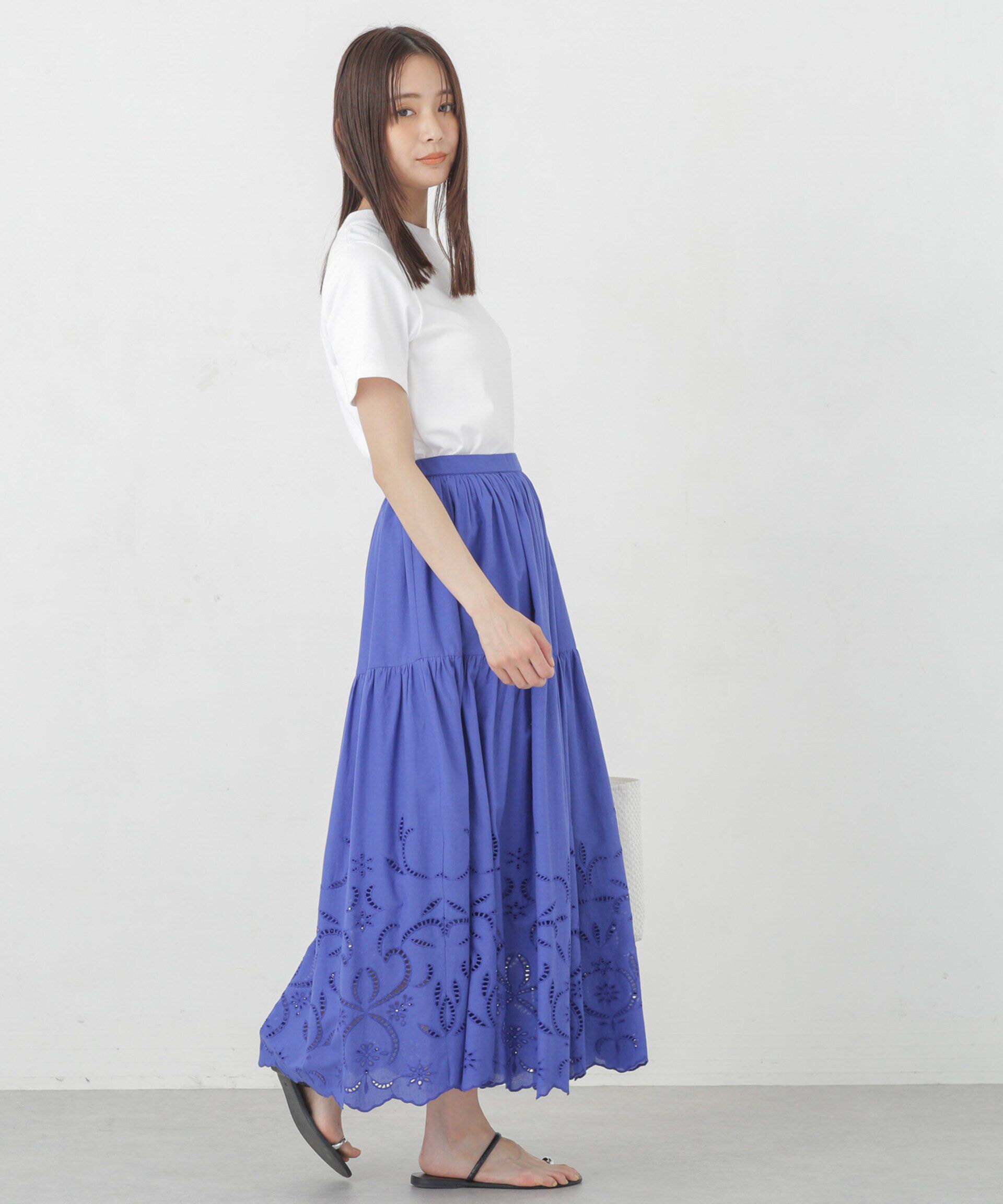 nano･universe「インドシフリー刺繍スカート」|スカート|