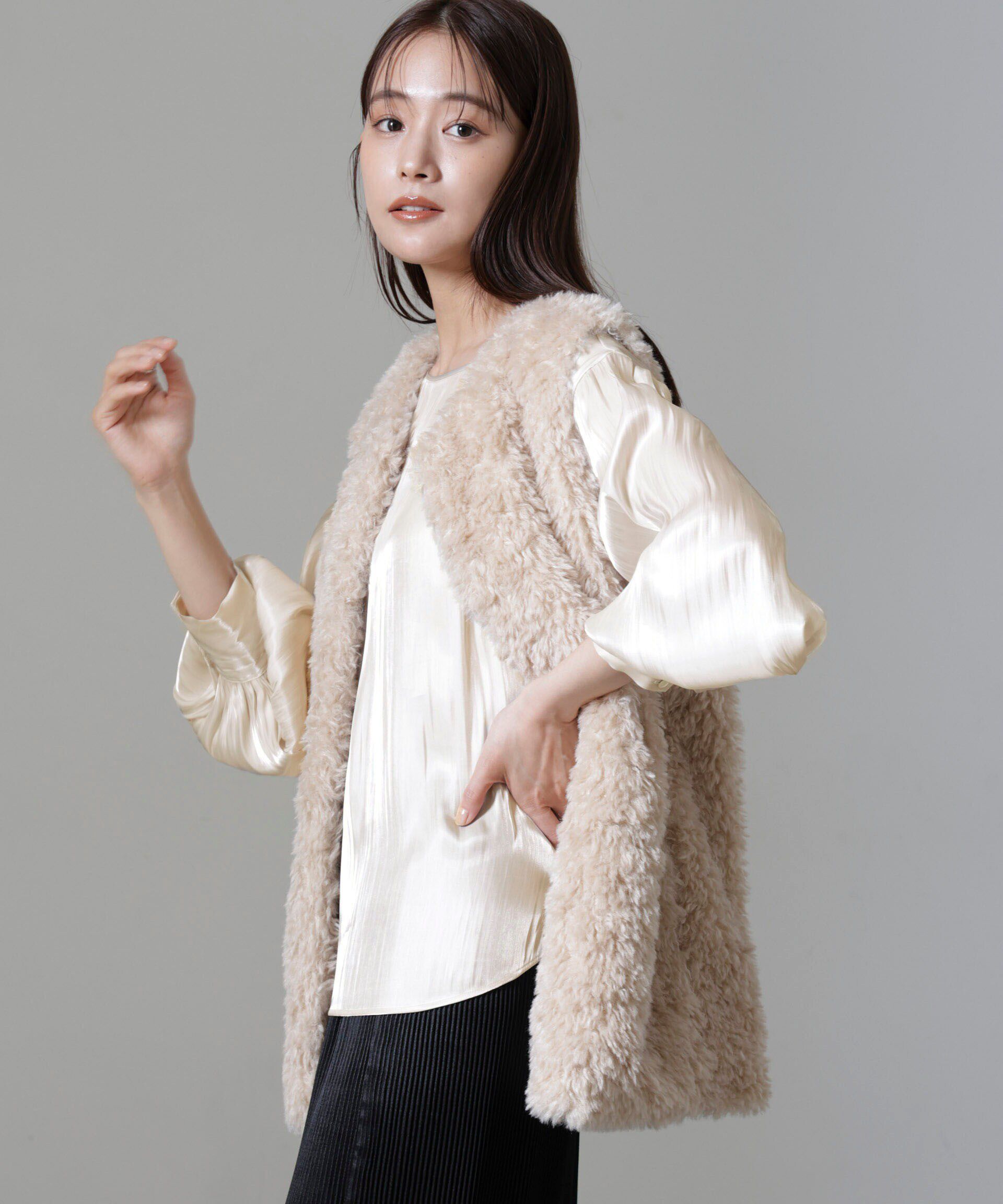 nano･universe「ブライトシアーギャザーブラウス」|シャツ・ブラウス|