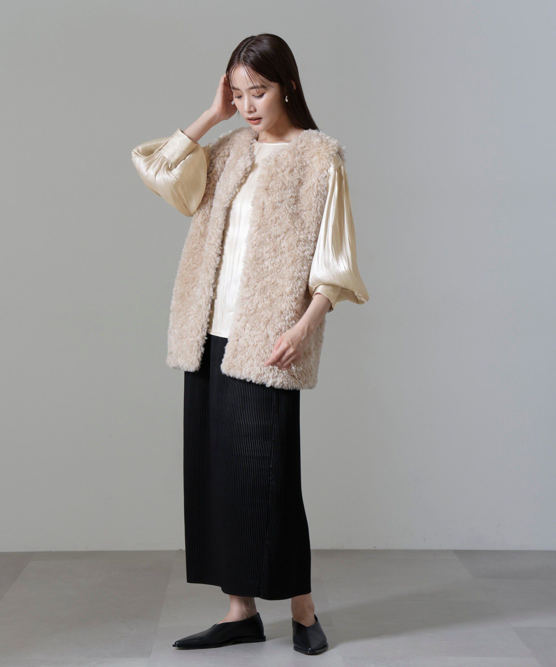 nano･universe「ブライトシアーギャザーブラウス」|シャツ・ブラウス|