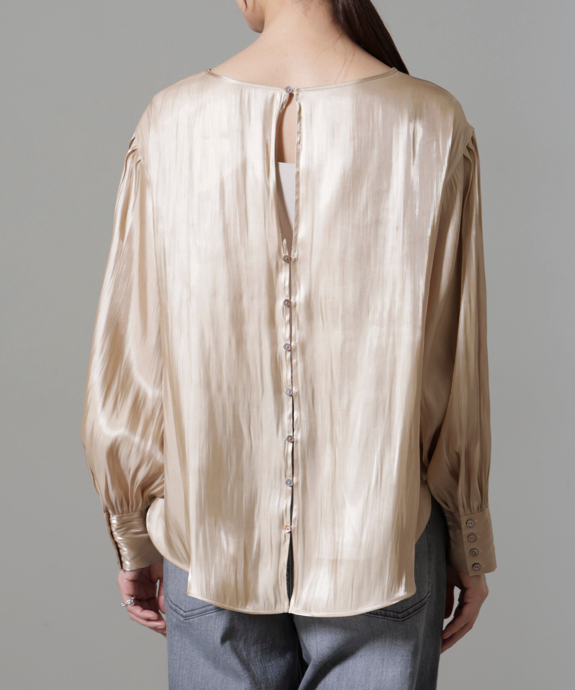 nano･universe「ブライトシアーギャザーブラウス」|シャツ・ブラウス|