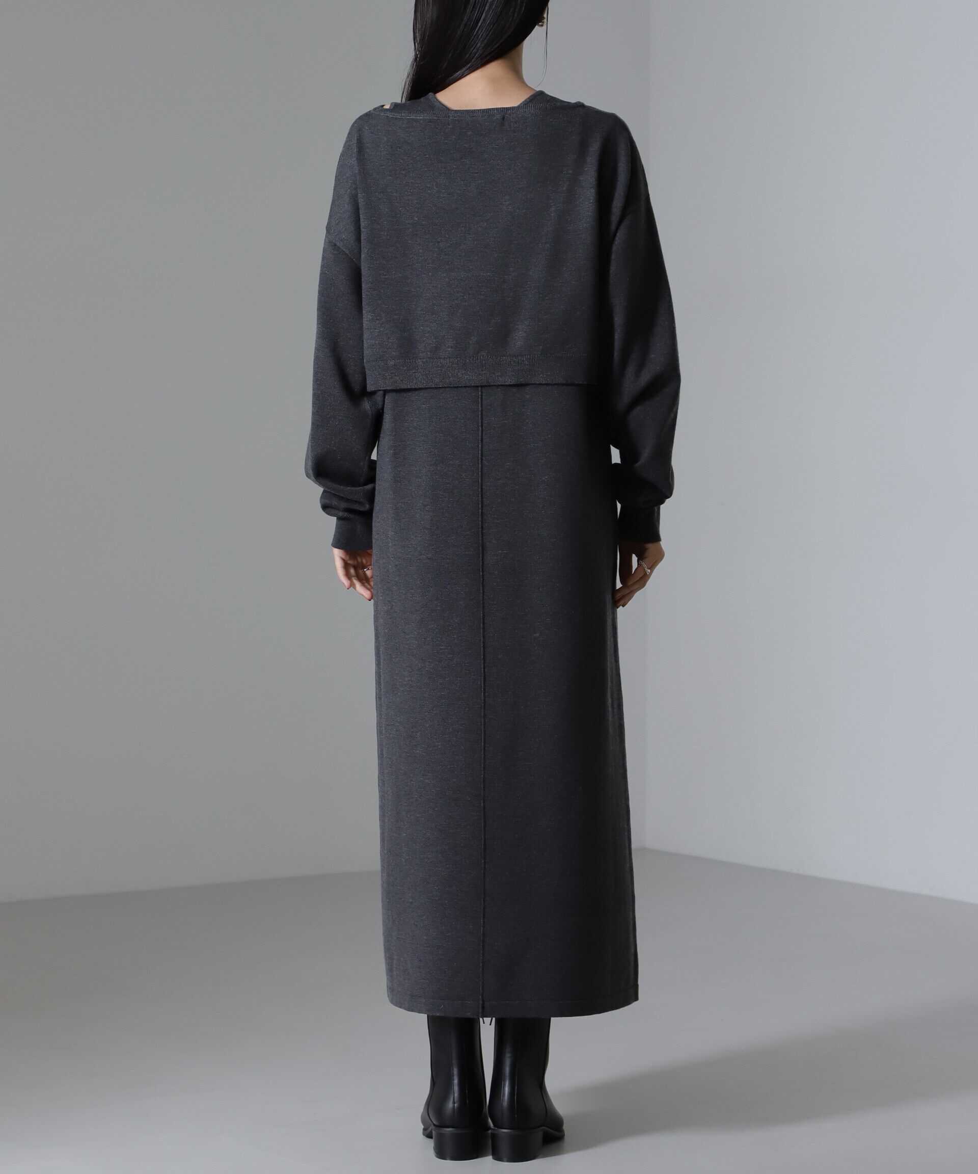 nano･universe「クロップドニットセットワンピース 24AW」|ワンピース|