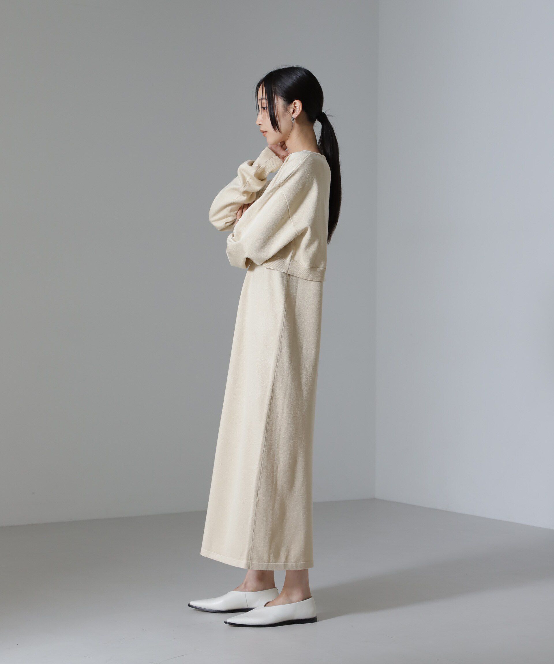 nano･universe「クロップドニットセットワンピース 24AW」|ワンピース|