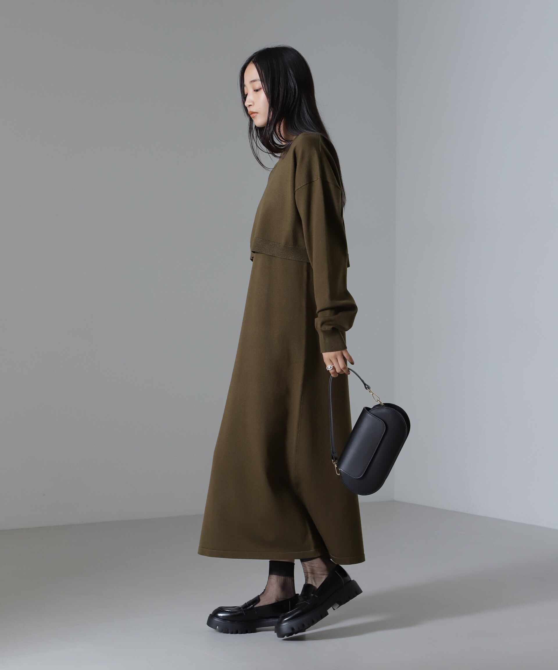 nano･universe「クロップドニットセットワンピース 24AW」|ワンピース|