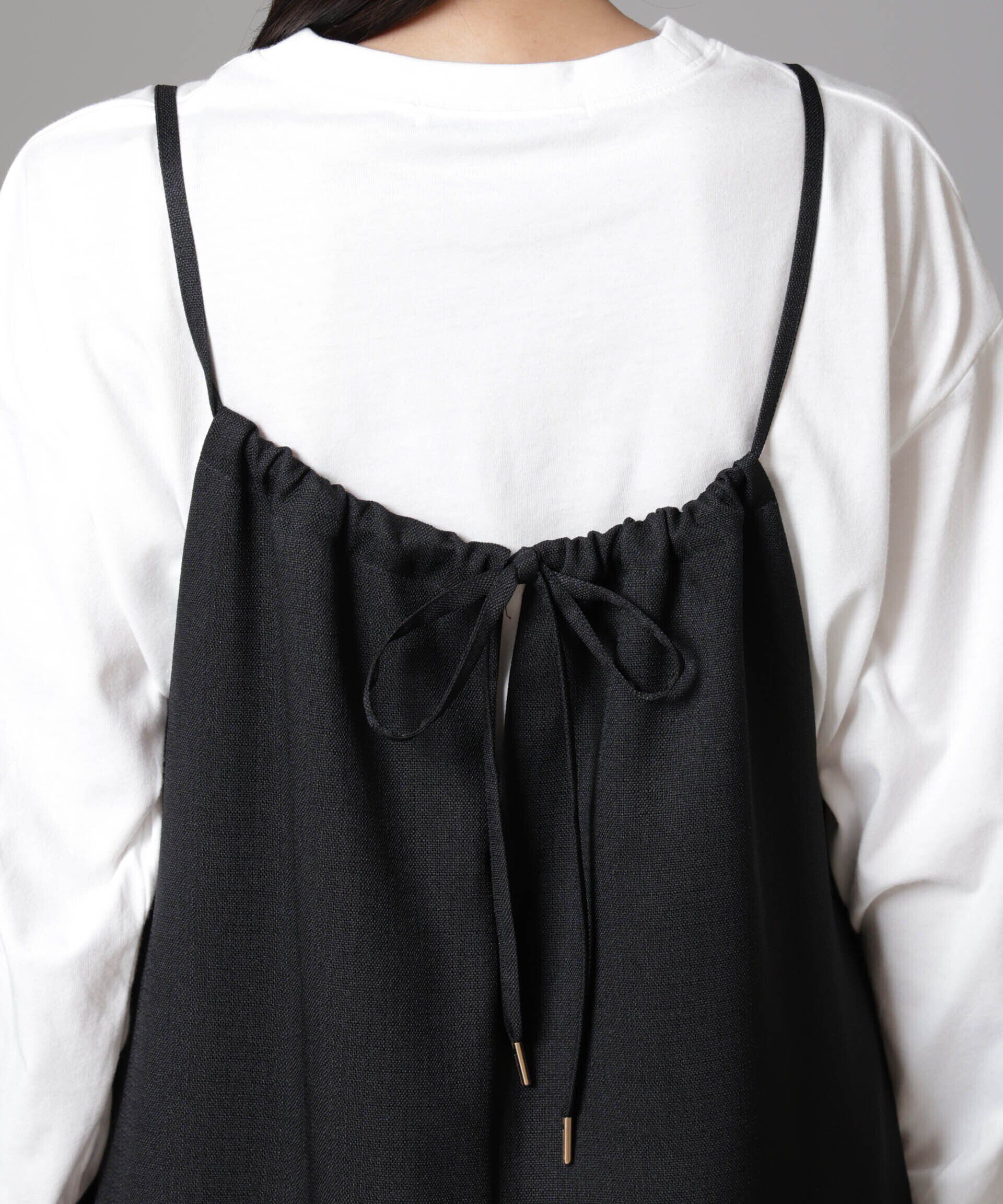 nano･universe「スラブツイードバックリボンキャミソールワンピース」|ワンピース|