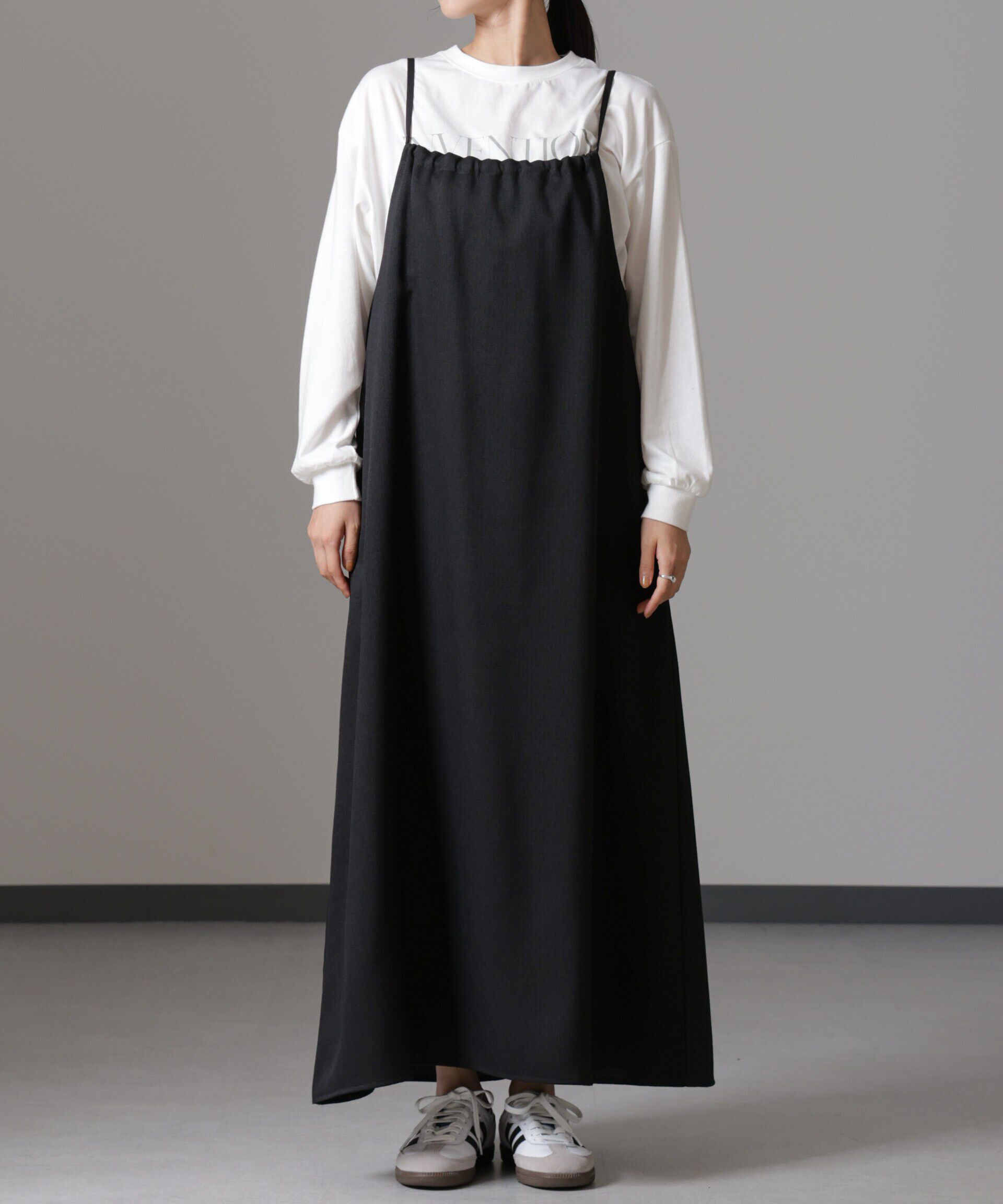 nano･universe「スラブツイードバックリボンキャミソールワンピース」|ワンピース|