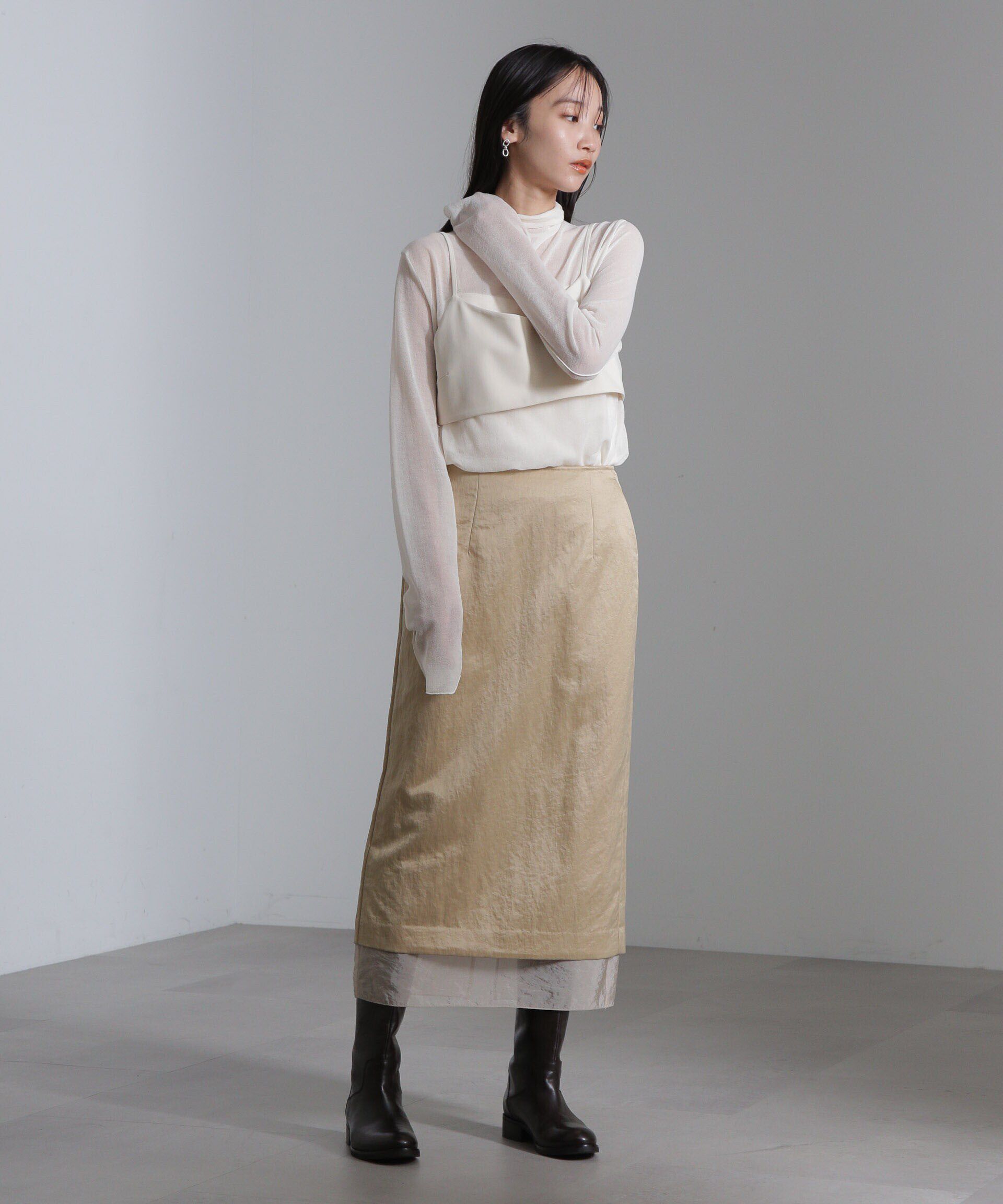 nano･universe「ショートキャミ付シャツ」|シャツ・ブラウス|