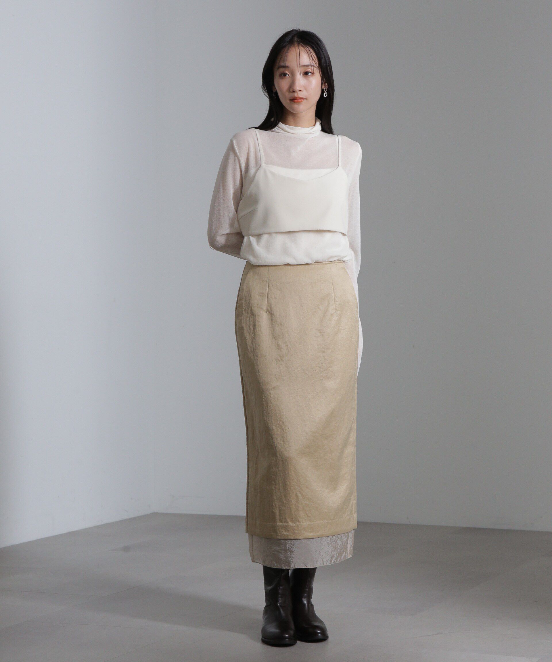 nano･universe「ショートキャミ付シャツ」|シャツ・ブラウス|