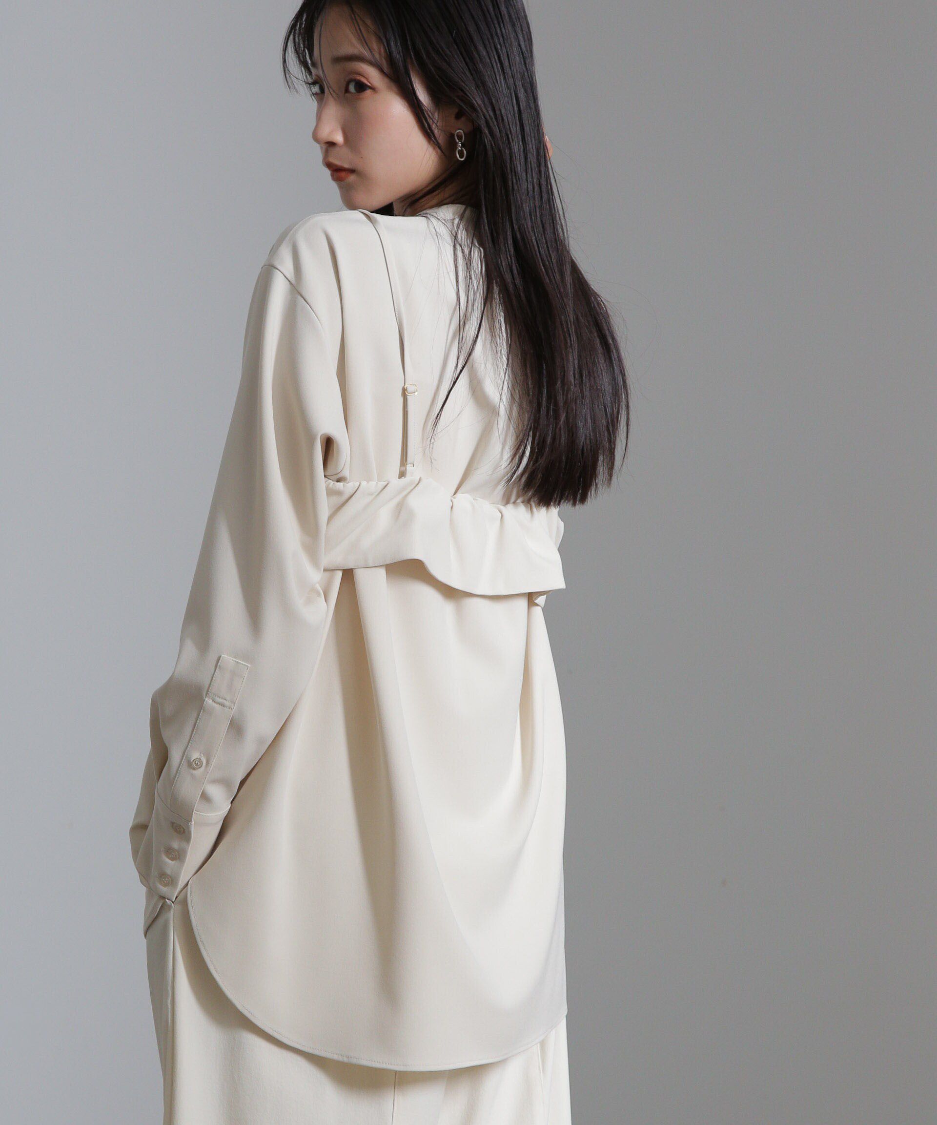 nano･universe「ショートキャミ付シャツ」|シャツ・ブラウス|