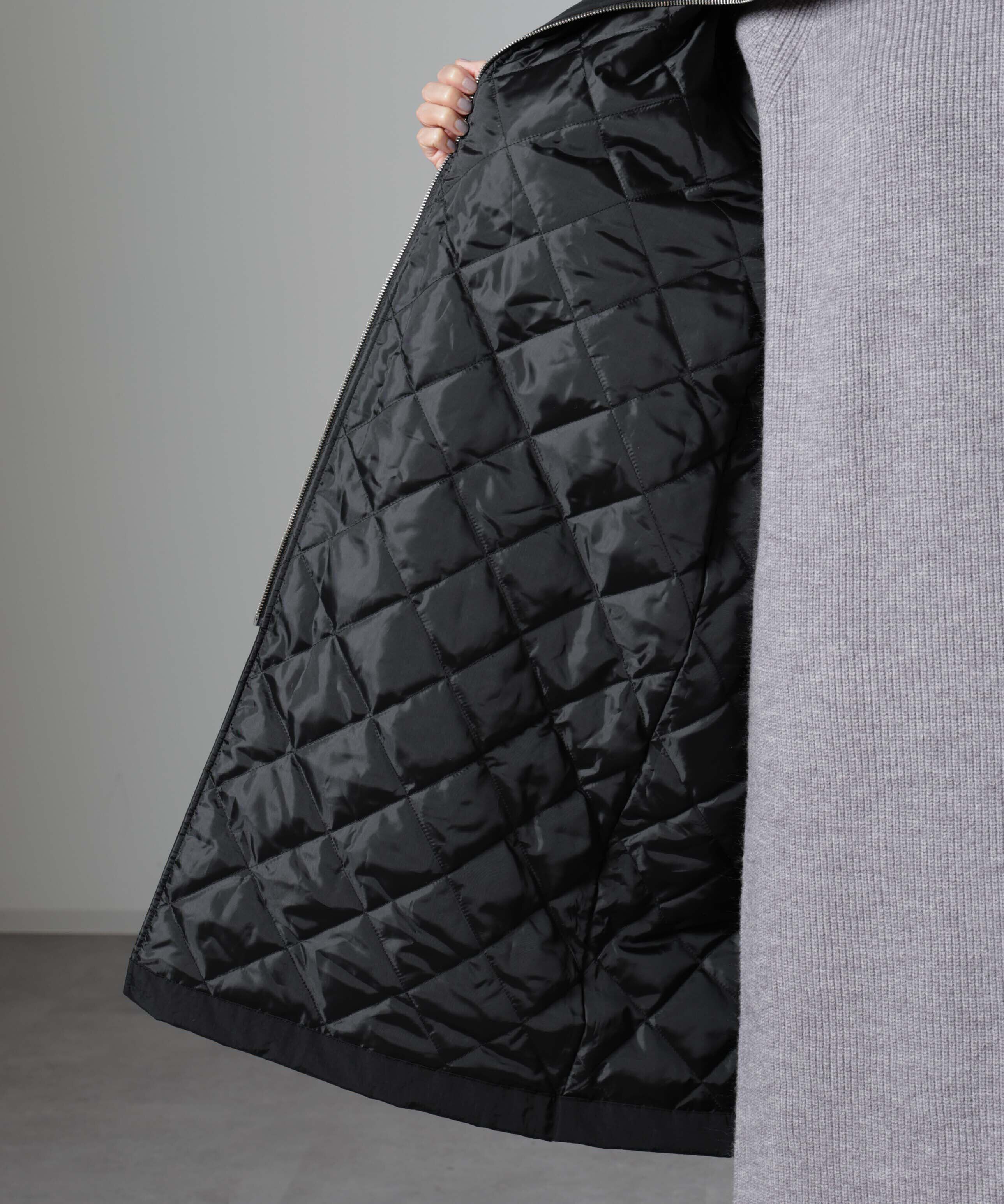 nano･universe「撥水加工・機能中綿 ジップアップリブロングコート」|その他|