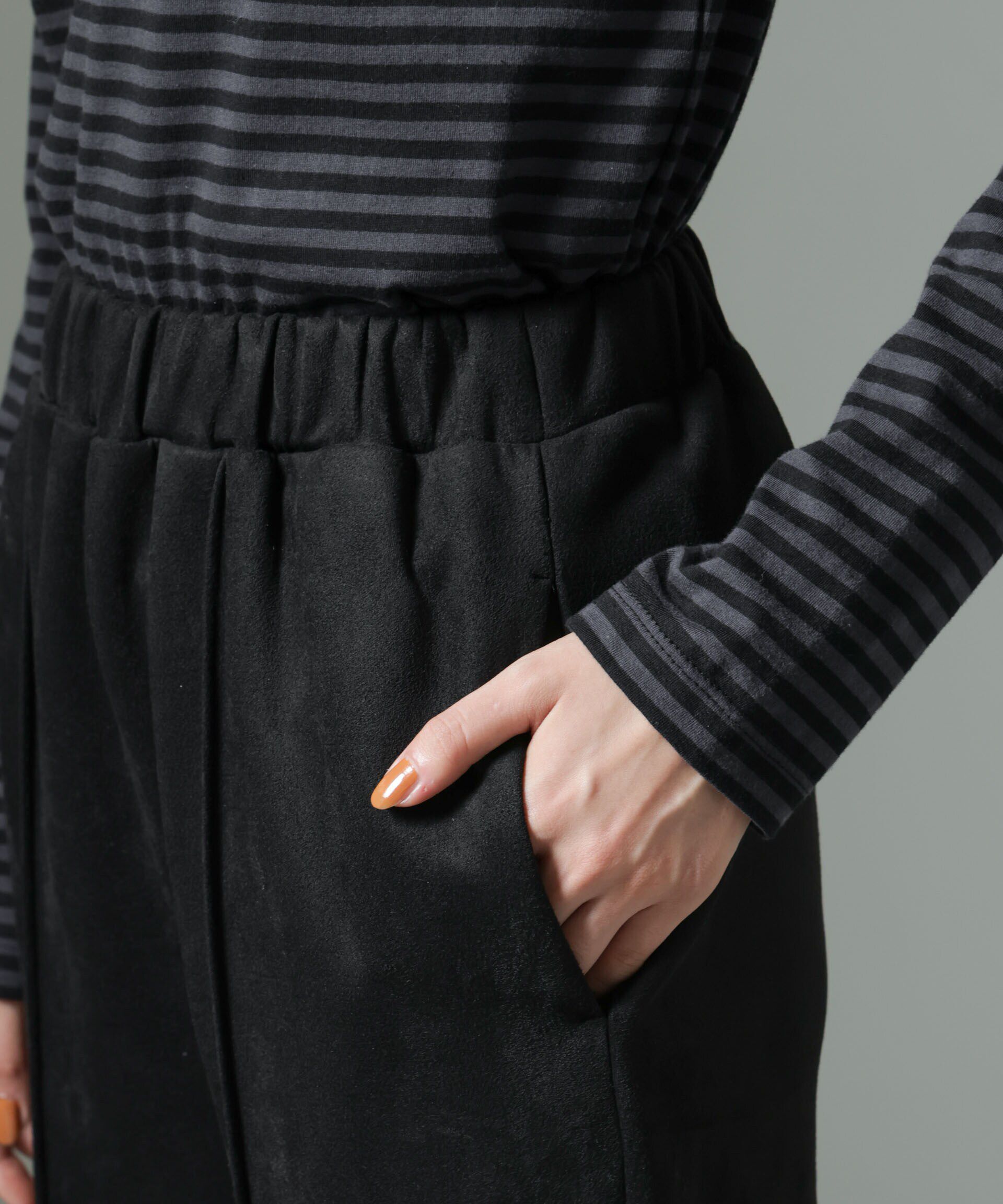 nano･universe「カットスエードパンツ(セットアップ可)」|チノ|