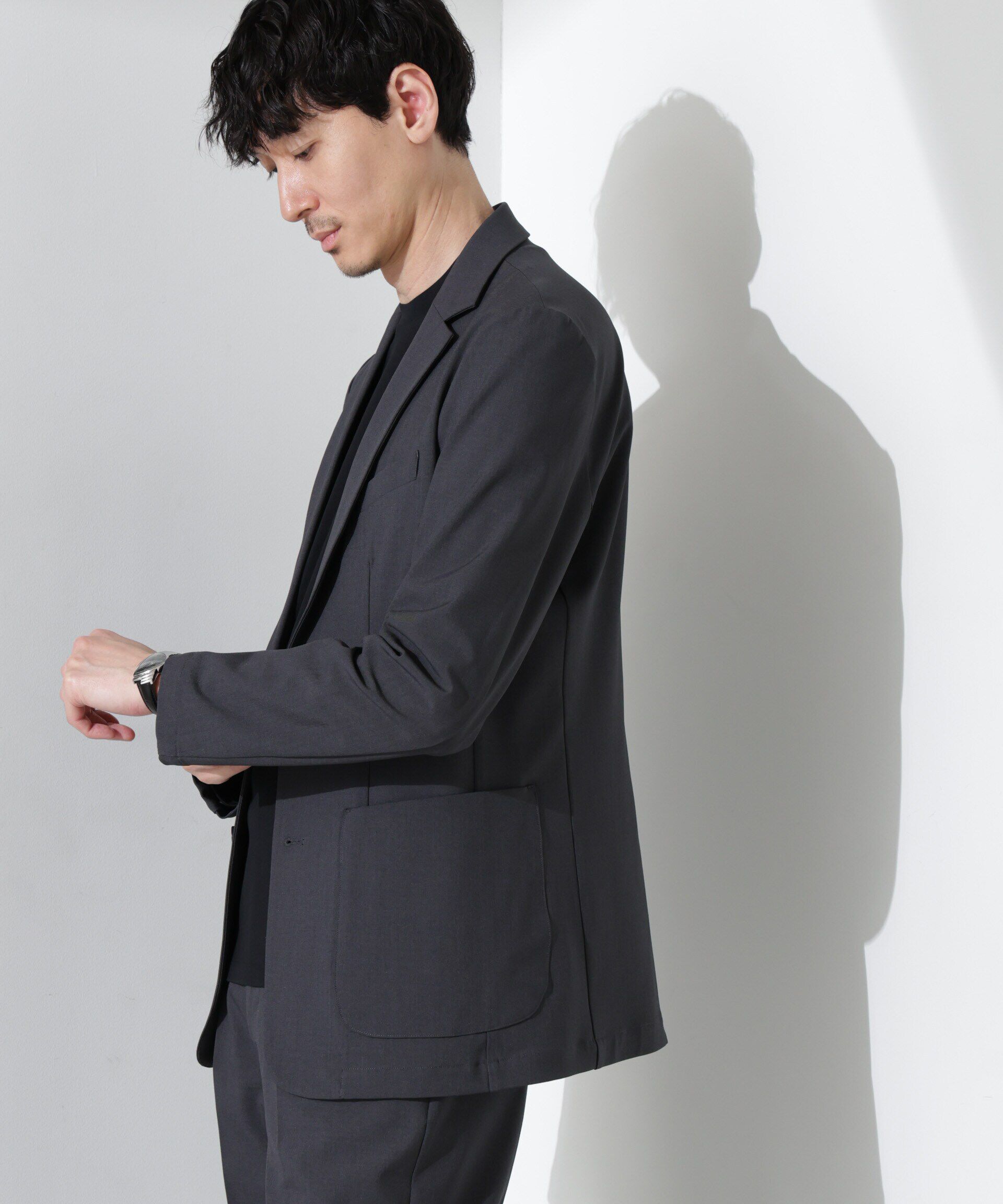 nano･universe「ドライストレッチ セットアップ」|スーツ|