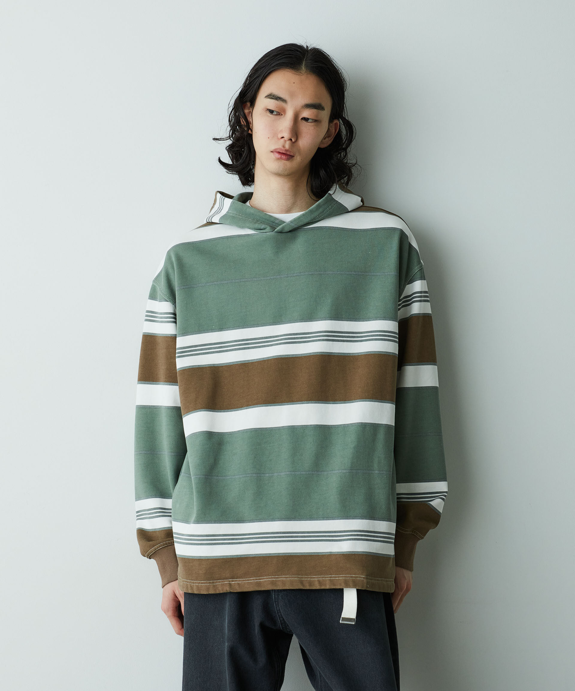 nano･universe「｢HOTEL PALACE｣ ｵﾃﾙﾊﾟﾗｽ ﾚﾄﾛﾎﾞｰﾀﾞｰｽﾄｰﾝｳｫｯｼｭﾌ  」|Tシャツ・カットソー|グリーン