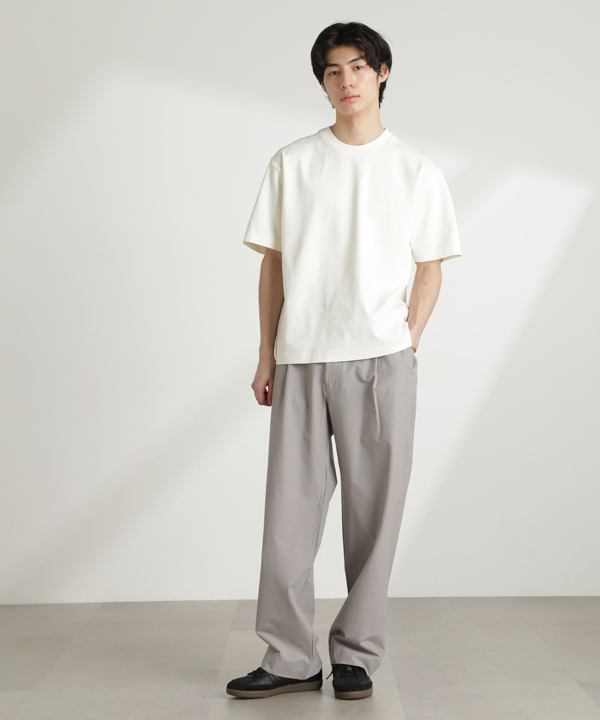 nano･universe「ダブルスムースクルーネックBIGTシャツ 半袖」|Tシャツ・カットソー|